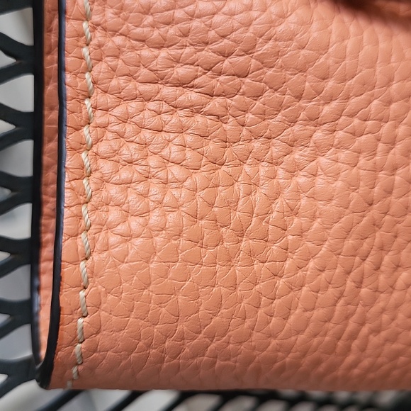 Dooney & Bourke Pebble Leather Small Lexington Tote - Pale Orange - Picture 6 of 7